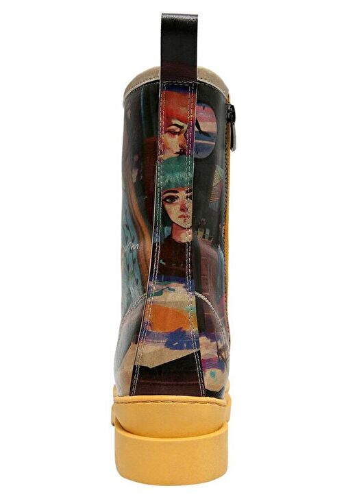 Kadın Vegan Deri Siyah Fermuarlı Uzun Bot - Art Form Tasarım - Görsel 7