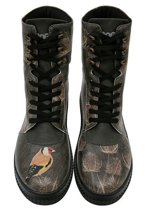 Kadın Vegan Deri Siyah Uzun Bot - Goldfinch Tasarım - Görsel 5