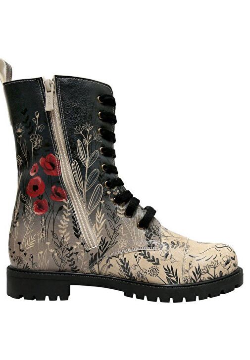 Kadın Vegan Deri Çok Renkli Fermuarlı Uzun Bot - Free Spirit Tasarım - Görsel 5