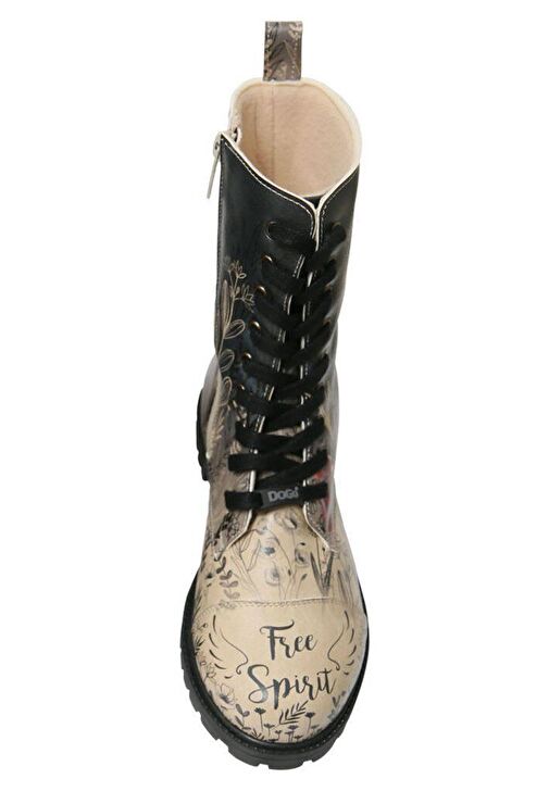 Kadın Vegan Deri Çok Renkli Fermuarlı Uzun Bot - Free Spirit Tasarım - Görsel 6
