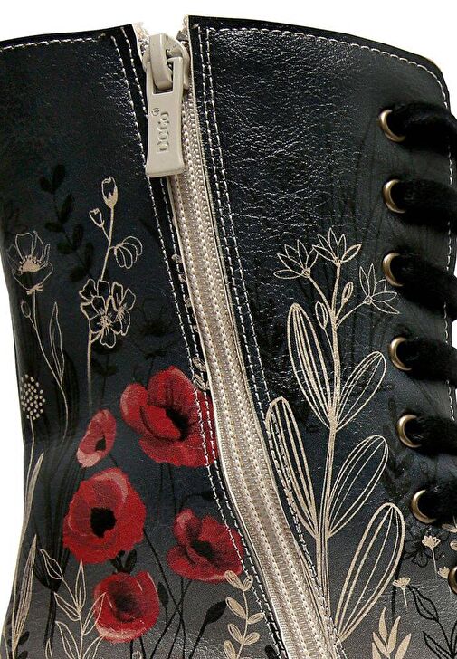 Kadın Vegan Deri Çok Renkli Fermuarlı Uzun Bot - Free Spirit Tasarım - Görsel 8