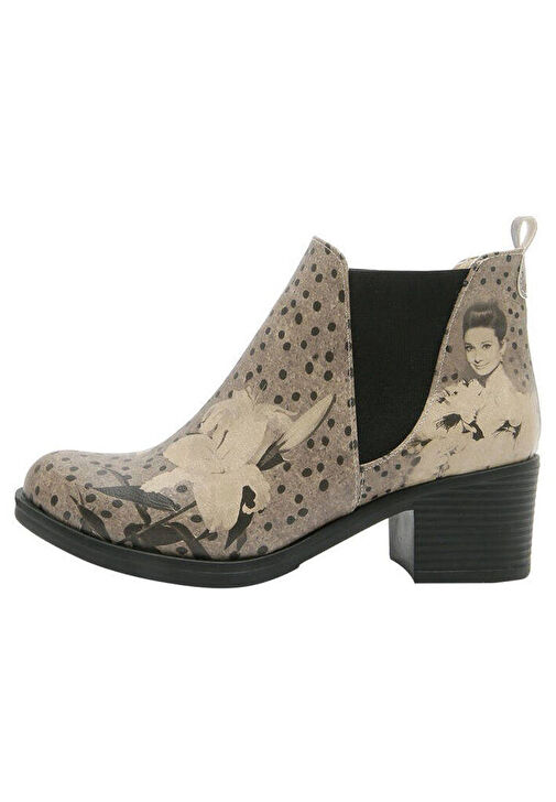 Kadın Vegan Deri Bej Bilekte Bot - Black Dress Tasarım - Görsel 5