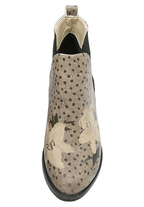 Kadın Vegan Deri Bej Bilekte Bot - Black Dress Tasarım - Görsel 9