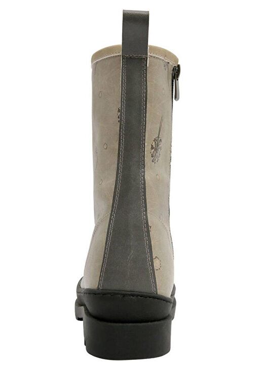 Kadın Vegan Deri Bej Fermuarlı Uzun Bot - There is always Hope Tasarım - Görsel 7