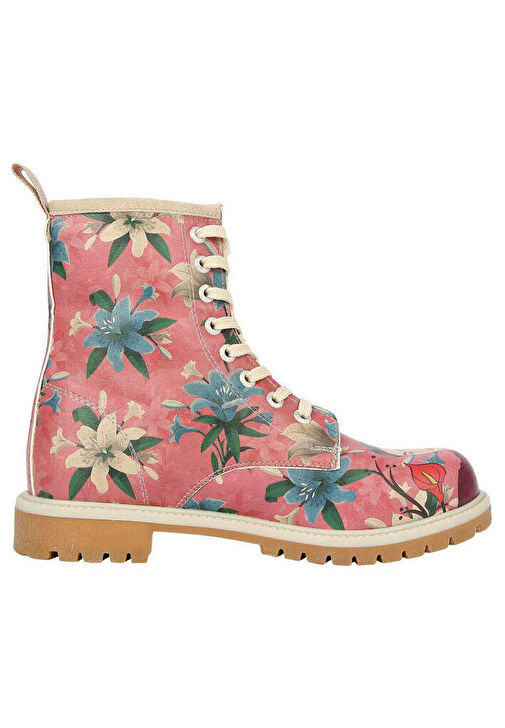 Kadın Vegan Deri Çok Renkli Uzun Bot - Like You Are Magic Frida Kahlo Tasarım - Görsel 7