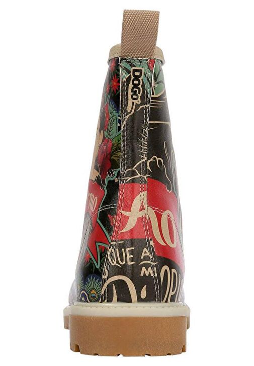 Kadın Vegan Deri Yeşil Uzun Bot - Te Amo Frida Kahlo Tasarım - Görsel 8