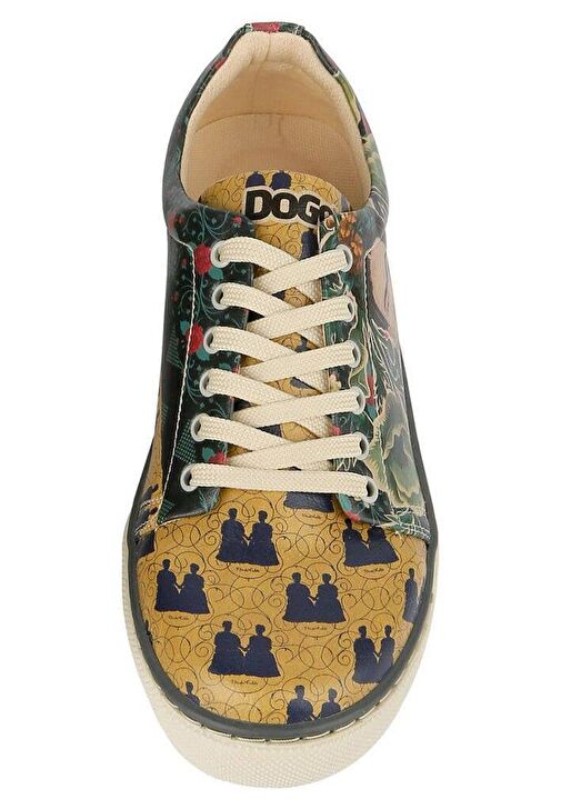 Kadın Vegan Deri Yeşil Sneakers - Frida’s World Frida KahloTasarım - Görsel 6