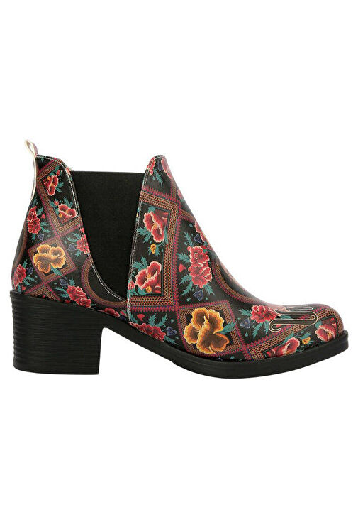 Kadın Vegan Deri Çok Renkli Bilekte Bot - Beauty In The Broken Frida Kahlo Tasarım - Görsel 6