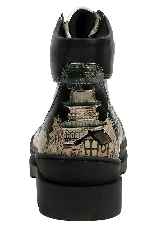 Kadın Vegan Deri Siyah Bot - White Rabbit Tasarım - Görsel 7