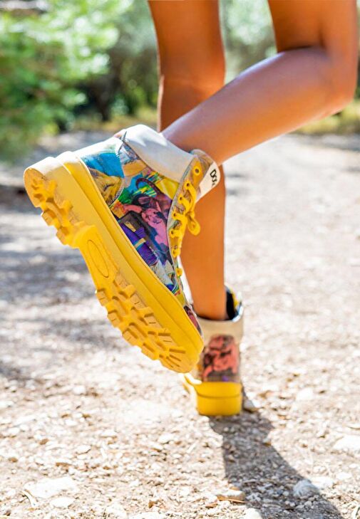 Kadın Vegan Deri Çok Renkli Bot - Ancient Tales Tasarım - Görsel 6