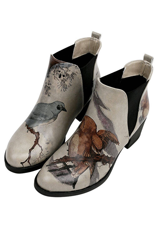 Kadın Vegan Deri Bej Bilekte Bot - Chatting on a Branch Tasarım - Görsel 2