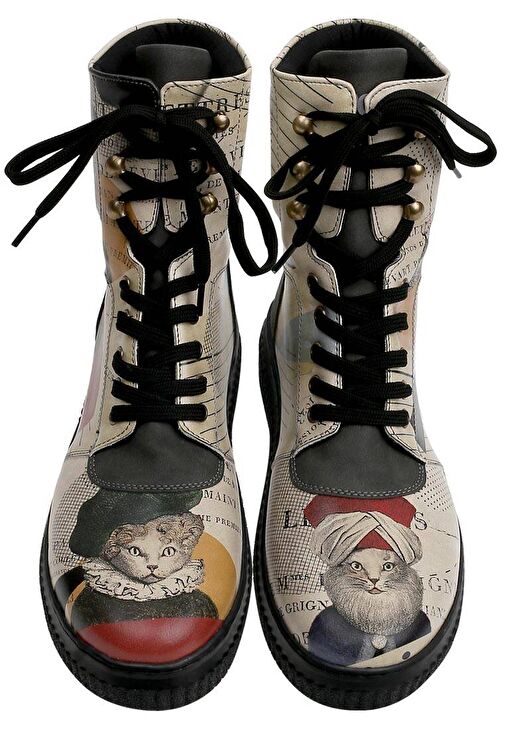 Kadın Vegan Deri Bej Uzun Bot - Mon Cher Tasarım - Görsel 3