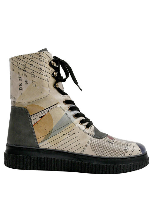 Kadın Vegan Deri Bej Uzun Bot - Mon Cher Tasarım - Görsel 7