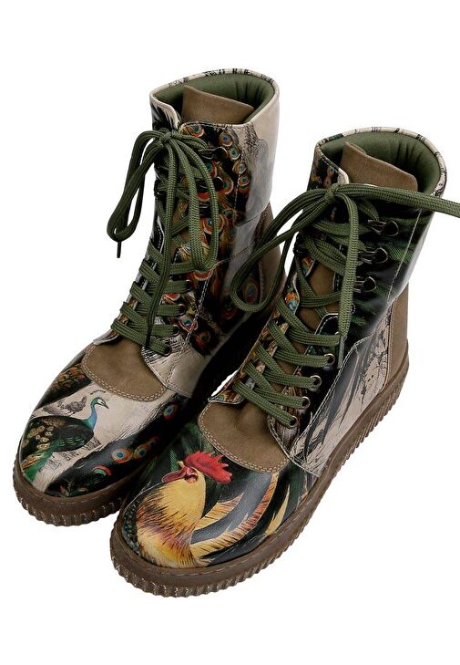 Kadın Vegan Deri Bej Uzun Bot - Unique Pairing Tasarım - Görsel 2