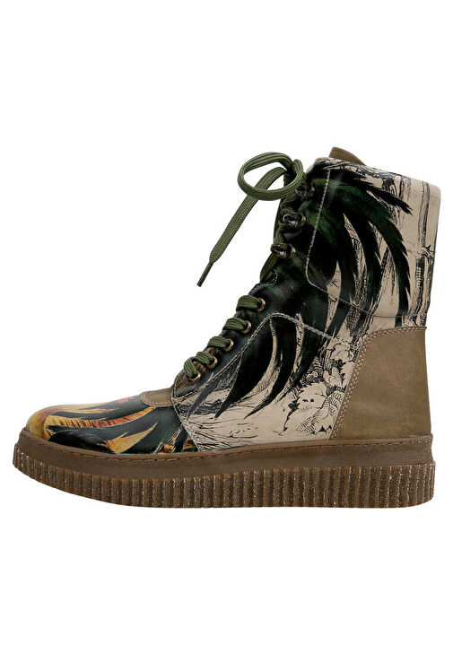 Kadın Vegan Deri Bej Uzun Bot - Unique Pairing Tasarım - Görsel 7