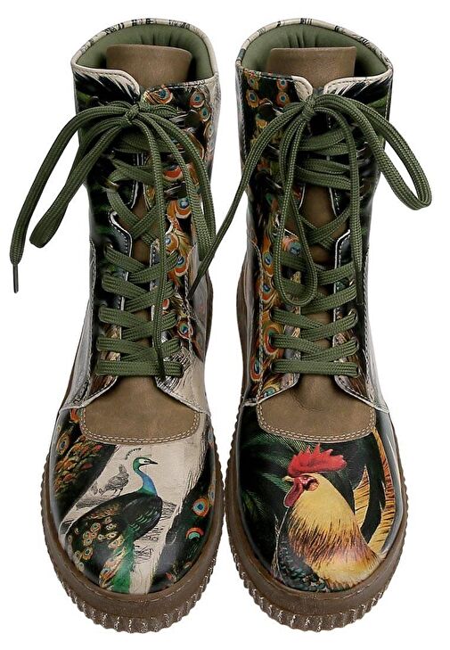 Kadın Vegan Deri Bej Uzun Bot - Unique Pairing Tasarım - Görsel 8