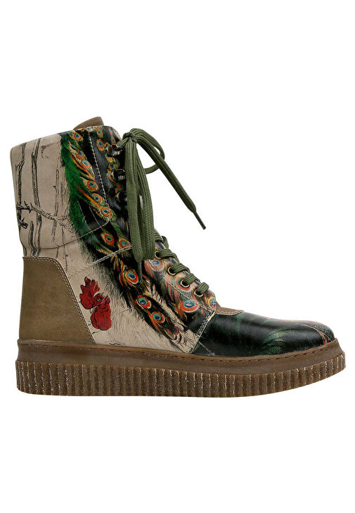 Kadın Vegan Deri Bej Uzun Bot - Unique Pairing Tasarım - Görsel 9