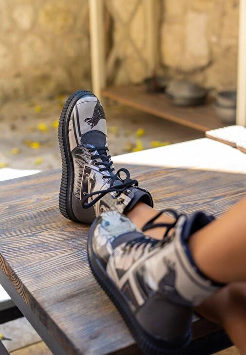 Kadın Vegan Deri Siyah Uzun Bot - Bad Boy Tasarım - Görsel 8