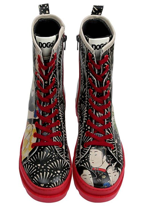 Kadın Vegan Deri Siyah Fermuarlı Uzun Bot - Small Talk Tasarım - Görsel 5