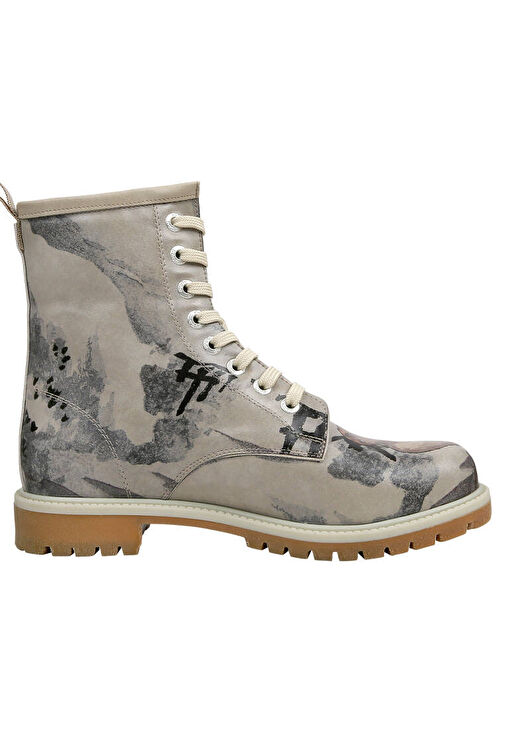 Kadın Vegan Deri Bej Uzun Bot - Chatting on a Branch Tasarım - Görsel 7