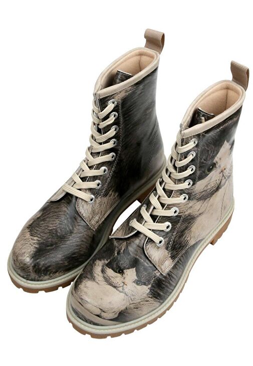 Kadın Vegan Deri Bej Uzun Bot - Curious Eyes Tasarım - Görsel 4