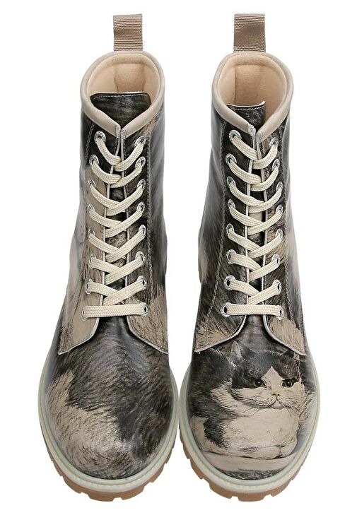 Kadın Vegan Deri Bej Uzun Bot - Curious Eyes Tasarım - Görsel 6