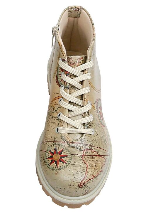 Kadın Vegan Deri Bej Fermuarlı Kısa Bot - Change Your Course Tasarım - Görsel 7