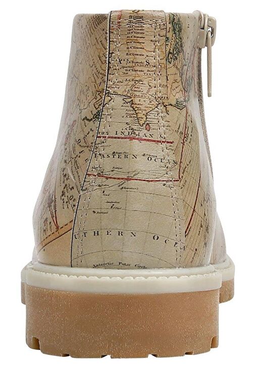 Kadın Vegan Deri Bej Fermuarlı Kısa Bot - Change Your Course Tasarım - Görsel 8