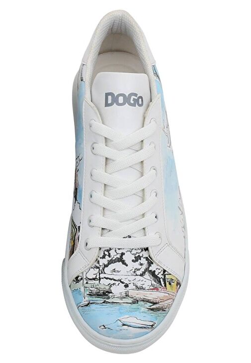 Kadın Vegan Deri Beyaz Sneakers - Lago di Como Tasarım - Görsel 7