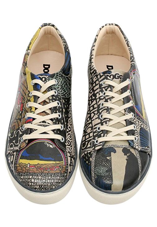 Erkek Vegan Deri Siyah Sneakers - Variete Nummer 11 Tasarım - Görsel 4