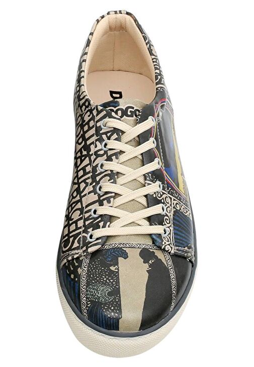 Erkek Vegan Deri Siyah Sneakers - Variete Nummer 11 Tasarım - Görsel 7