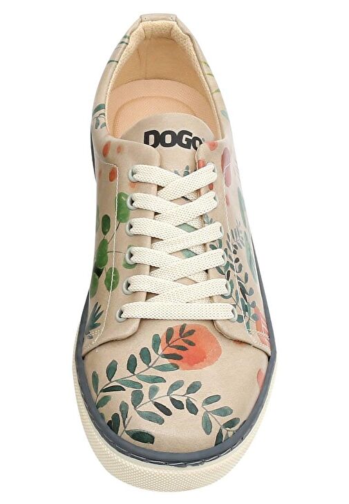 Kadın Vegan Deri Bej Sneakers - Plant Lady Tasarım - Görsel 7