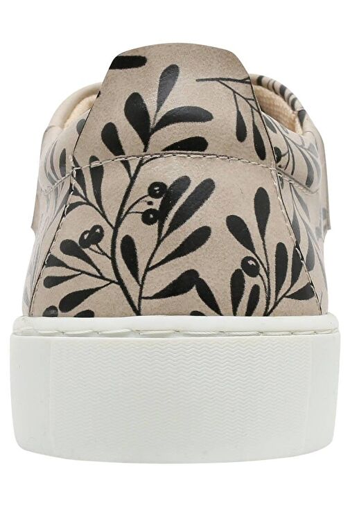 Kadın Vegan Deri Bej Sneakers - Best Buddies Tasarım - Görsel 9