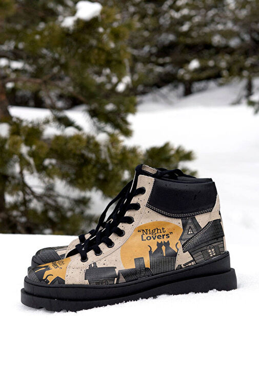 Kadın Vegan Deri Siyah Bot - Night Lovers Tasarım - Görsel 6