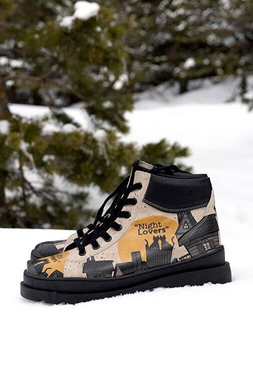 Kadın Vegan Deri Siyah Bot - Night Lovers Tasarım - Görsel 8