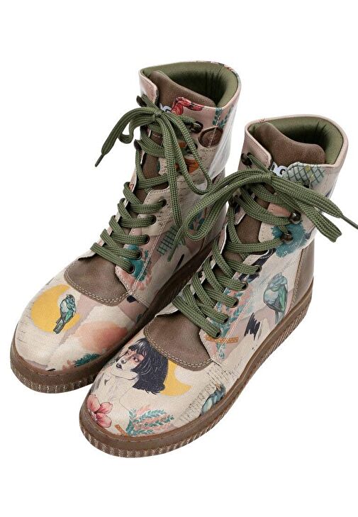 Kadın Vegan Deri Çok Renkli Uzun Bot - Sonnet From Life Tasarım - Görsel 4