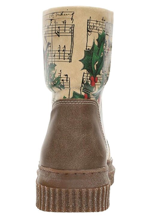 Kadın Vegan Deri Yeşil Uzun Bot - Your Voice is Like A Song To Me Tasarım - Görsel 7