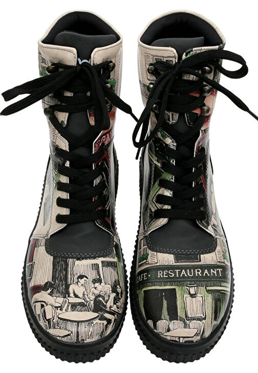 Kadın Vegan Deri Siyah Uzun Bot - La Vie Parisienne Tasarım - Görsel 3