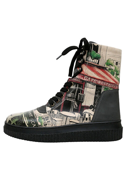 Kadın Vegan Deri Siyah Uzun Bot - La Vie Parisienne Tasarım - Görsel 5