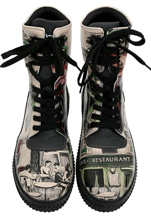 Kadın Vegan Deri Siyah Uzun Bot - La Vie Parisienne Tasarım - Görsel 6