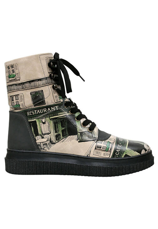 Kadın Vegan Deri Siyah Uzun Bot - La Vie Parisienne Tasarım - Görsel 7