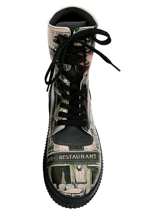 Kadın Vegan Deri Siyah Uzun Bot - La Vie Parisienne Tasarım - Görsel 9