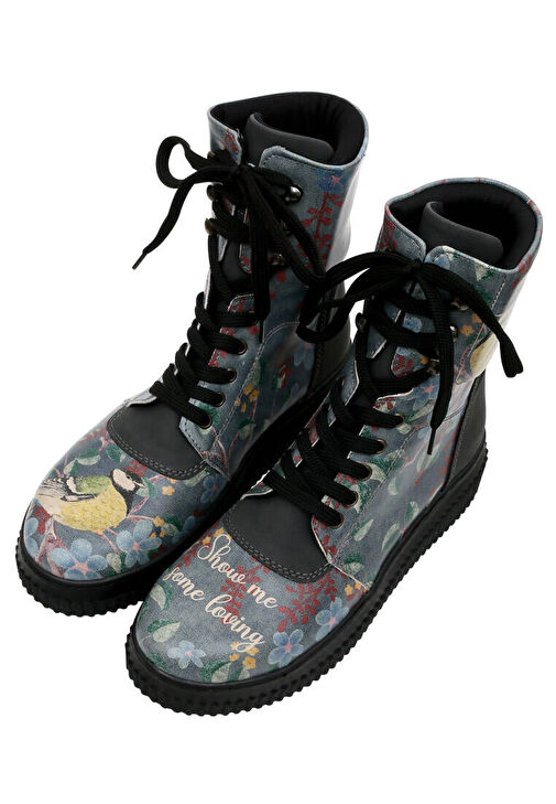 Kadın Vegan Deri Siyah Uzun Bot - Show me Some Loving Tasarım - Görsel 2