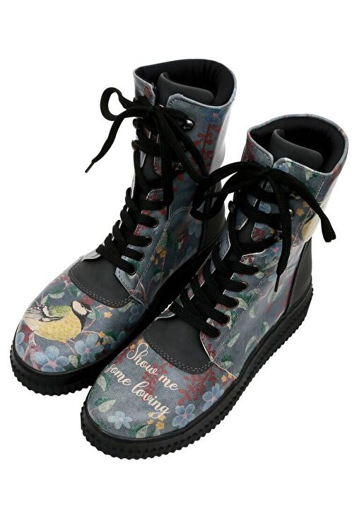 Kadın Vegan Deri Siyah Uzun Bot - Show me Some Loving Tasarım - Görsel 4