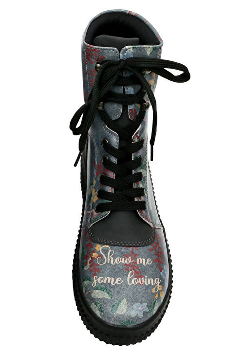 Kadın Vegan Deri Siyah Uzun Bot - Show me Some Loving Tasarım - Görsel 9