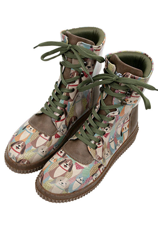 Kadın Vegan Deri Yeşil Uzun Bot - Best Friends Forever Tasarım - Görsel 2