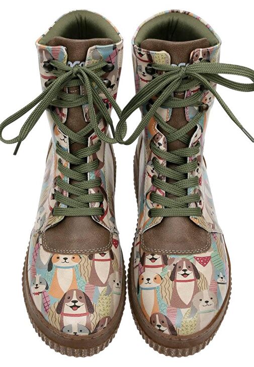 Kadın Vegan Deri Yeşil Uzun Bot - Best Friends Forever Tasarım - Görsel 6