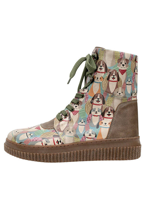 Kadın Vegan Deri Yeşil Uzun Bot - Best Friends Forever Tasarım - Görsel 7