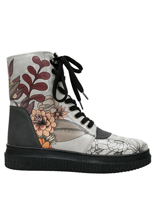 Kadın Vegan Deri Gri Uzun Bot - Magic in the Air Tasarım - Görsel 6