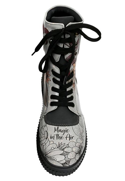 Kadın Vegan Deri Gri Uzun Bot - Magic in the Air Tasarım - Görsel 7